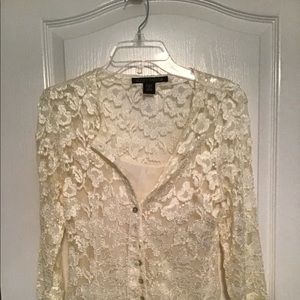 Lace Button Up Top with Matching Camisole.